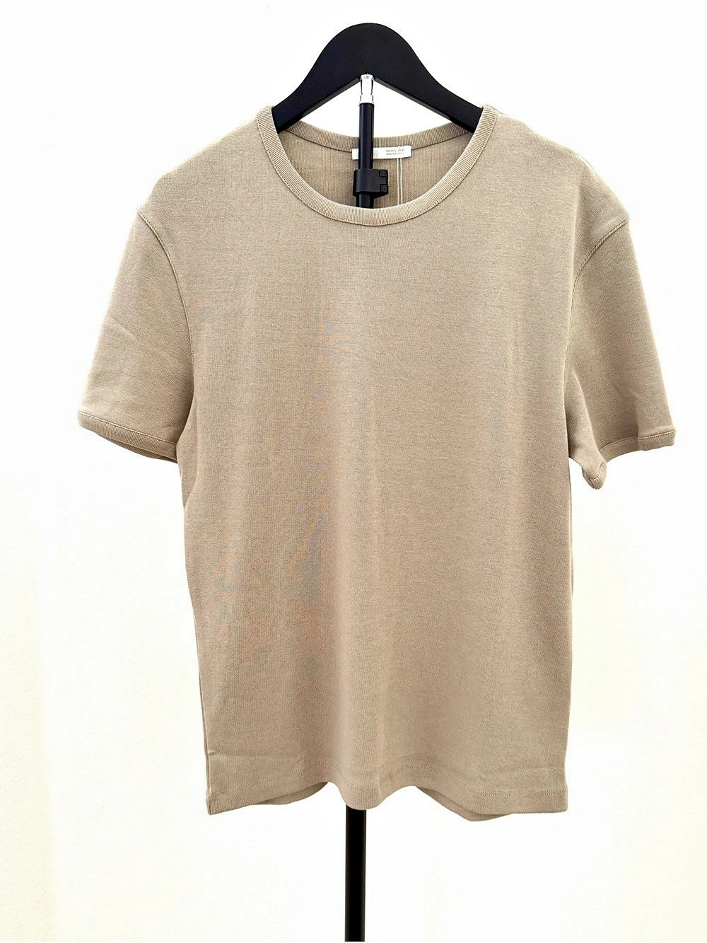 Zara Cotton Short Sleeve Tee Brown L New